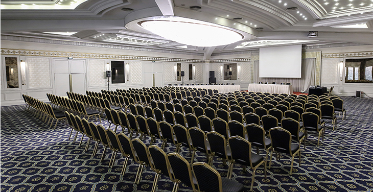 Conference hall theatre setup